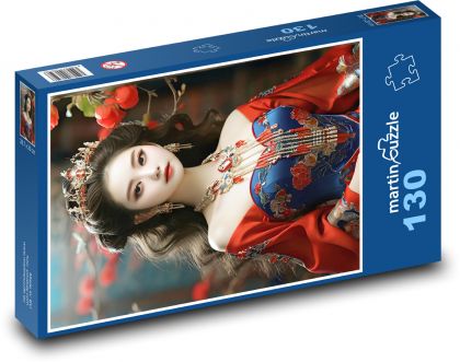 Žena - kráľovná - Puzzle 130 dielikov, rozmer 28,7x20 cm 