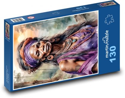 Žena - Voodoo - Puzzle 130 dielikov, rozmer 28,7x20 cm 