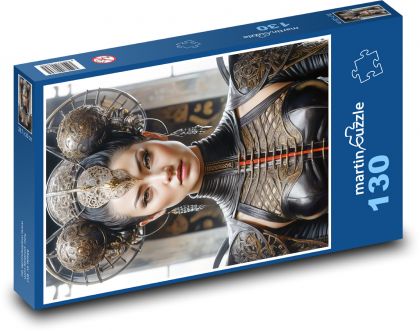 Frau - Gesicht, Porträt - Puzzle - 130 Teile