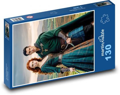 Muž - žena, bojovník - Puzzle 130 dielikov, rozmer 28,7x20 cm 