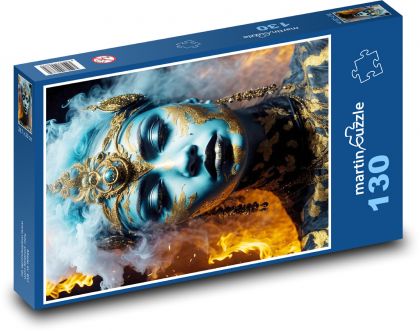 Žena - dievča, portrét - Puzzle 130 dielikov, rozmer 28,7x20 cm 