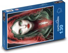 Žena - dívka, krása Puzzle 130 dílků - 28,7 x 20 cm