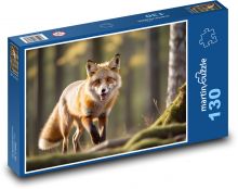 Lis w lesie Puzzle 130 elementów - 28,7x20 cm