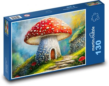 Houba - dům, les - puzzle 130 dílků