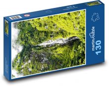 Waterfall in the forest - mountain, stomas Puzzle 130 pieces - 28.7 x 20 cm 