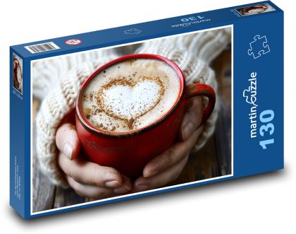Lahodná káva - relaxace, odpočinek - Puzzle 130 dílků, rozměr 28,7x20 cm