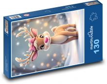 Malý sobík s mašlí Puzzle 130 dílků - 28,7 x 20 cm