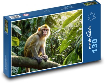 A baby monkey in a tree - Puzzle 130 pieces, size 28.7x20 cm 