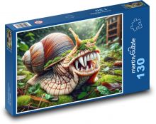 Snail with sharp teeth in the forest Puzzle 130 pieces - 28.7 x 20 cm