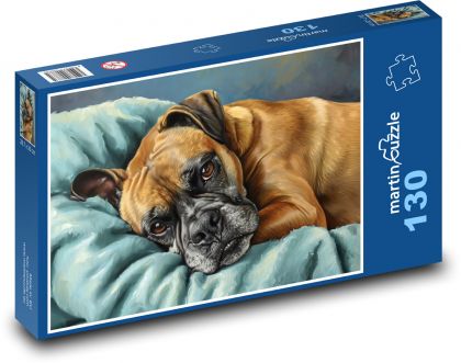 Odpočívajúci pes - Puzzle 130 dielikov, rozmer 28,7x20 cm 