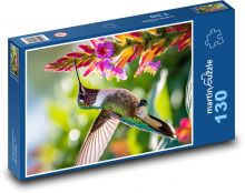 Kolibřík na květině Puzzle 130 dílků - 28,7 x 20 cm