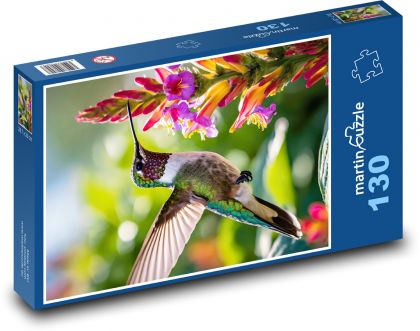 Hummingbird on a Flower - Puzzle 130 pieces, size 28.7x20 cm 