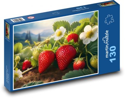 Rote Beeren Erdbeeren - Puzzle - 130 Teile