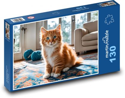 Morouhaty mačka - Puzzle 130 dielikov, rozmer 28,7x20 cm 
