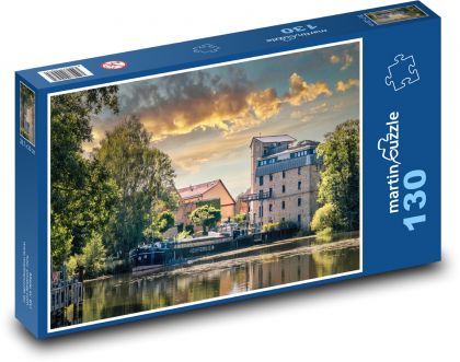 Zehdenick - zachód słońca, Niemcy - Puzzle 130 elementów, rozmiar 28,7x20 cm