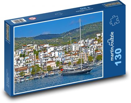 Přístav s loděmi - puzzle 130 dílků