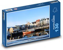 Husum - přístav, město Puzzle 130 dílků - 28,7 x 20 cm
