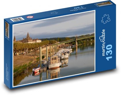 Saona - rzeka, Francja - Puzzle 130 elementów, rozmiar 28,7x20 cm