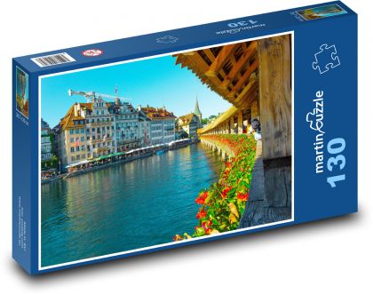 Luzern - Schweiz, Brücke - Puzzle - 130 Teile