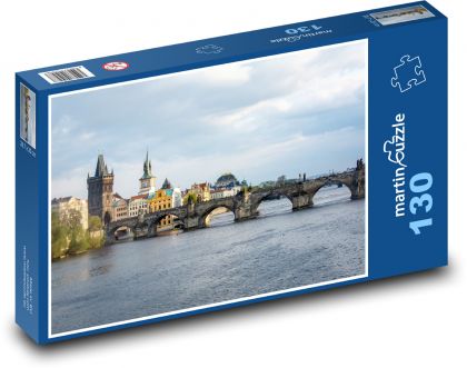 Charles Bridge - Vltava River - Puzzle 130 pieces, size 28.7x20 cm 