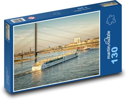 Loď na řece Rýn - puzzle 130 dílků