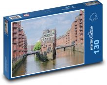 Hamburg - Nemecko, mosty Puzzle 130 dielikov - 28,7 x 20 cm 