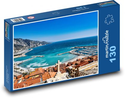 Menton - Frankreich, Hafen - Puzzle - 130 Teile