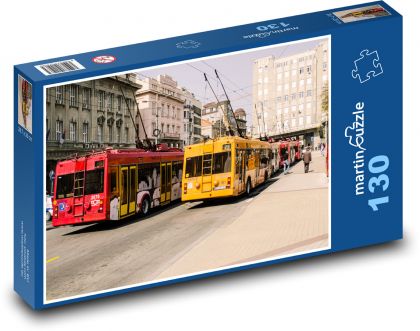Belehrad - Srbsko, električka - Puzzle 130 dielikov, rozmer 28,7x20 cm 