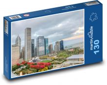 Chicago - drapacze chmur Puzzle 130 elementów - 28,7x20 cm