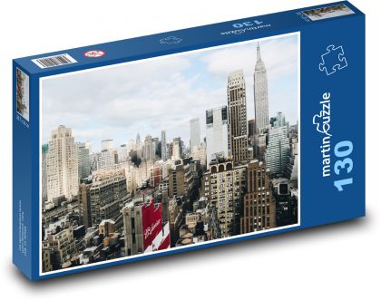 Skyscrapers in the city - Puzzle 130 pieces, size 28.7x20 cm 