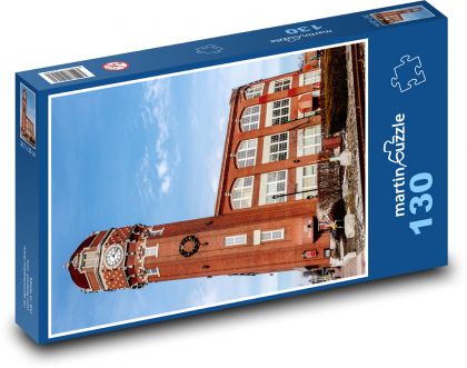 Wieża zegarowa - budynek - Puzzle 130 elementów, rozmiar 28,7x20 cm