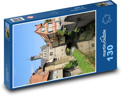 Panoráma mesta - domy - Puzzle 130 dielikov, rozmer 28,7x20 cm 