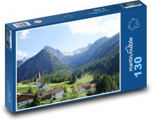 Kostol - hory Puzzle 130 dielikov - 28,7 x 20 cm 