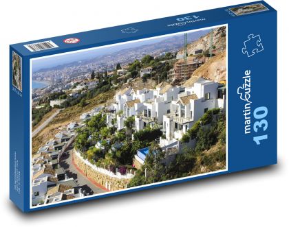 Pobrežné mesto - Puzzle 130 dielikov, rozmer 28,7x20 cm 