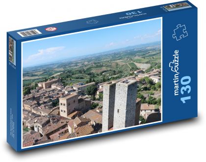 San Gimignano - Toskania, Włochy - Puzzle 130 elementów, rozmiar 28,7x20 cm