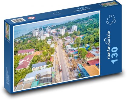Vietnam - budovy - Puzzle 130 dielikov, rozmer 28,7x20 cm 