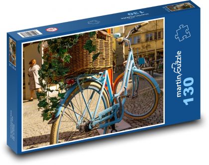 Bicykel na ulici - Puzzle 130 dielikov, rozmer 28,7x20 cm 