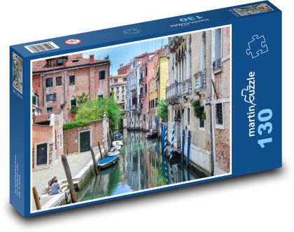 Barevné Benátky - Itálie - puzzle 130 dílků