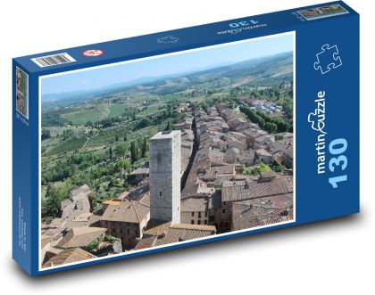 San Gimignano - Toskania, Włochy - Puzzle 130 elementów, rozmiar 28,7x20 cm