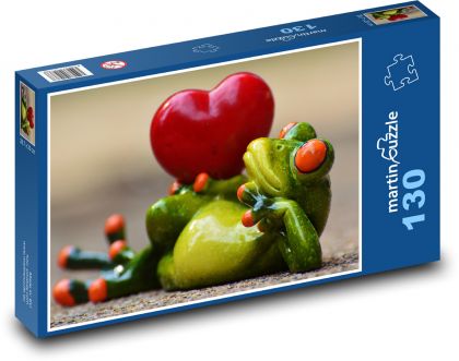 Srdce ke svatému Valentýnu - Puzzle 130 dílků, rozměr 28,7x20 cm