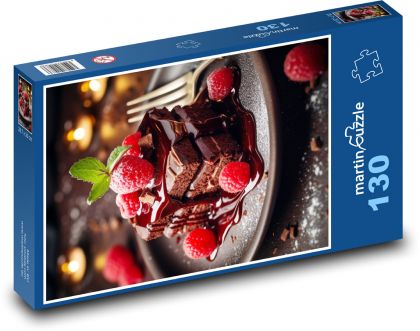 Romantic Valentine´s Day dessert - Puzzle 130 pieces, size 28.7x20 cm 