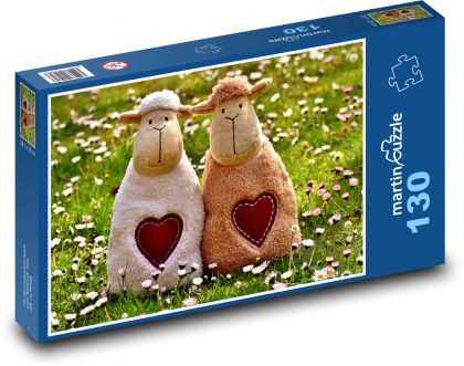 Ovce a srdce - puzzle 130 dílků