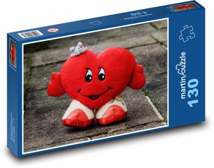 Roztomilé srdce - Puzzle 130 dielikov, rozmer 28,7x20 cm 
