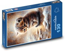 Gefrorenes Kätzchen Puzzle 130 Teile - 28,7x20 cm