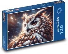 Owl at night Puzzle 130 pieces - 28.7 x 20 cm