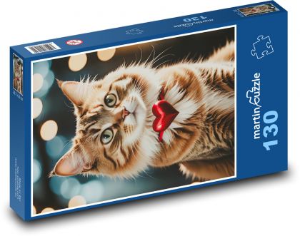 Eine Katze mit Herz - Puzzle - 130 Teile