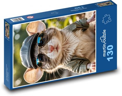Maus in Gläsern - Puzzle - 130 Teile