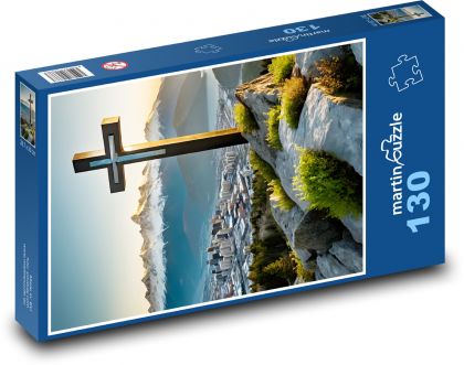 Cross - Christianity - Puzzle 130 pieces, size 28.7x20 cm 