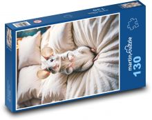 Mysz w łóżku Puzzle 130 elementów - 28,7x20 cm