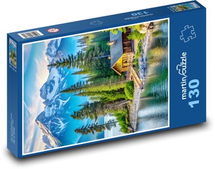 Dům u jezera - puzzle 130 dílků